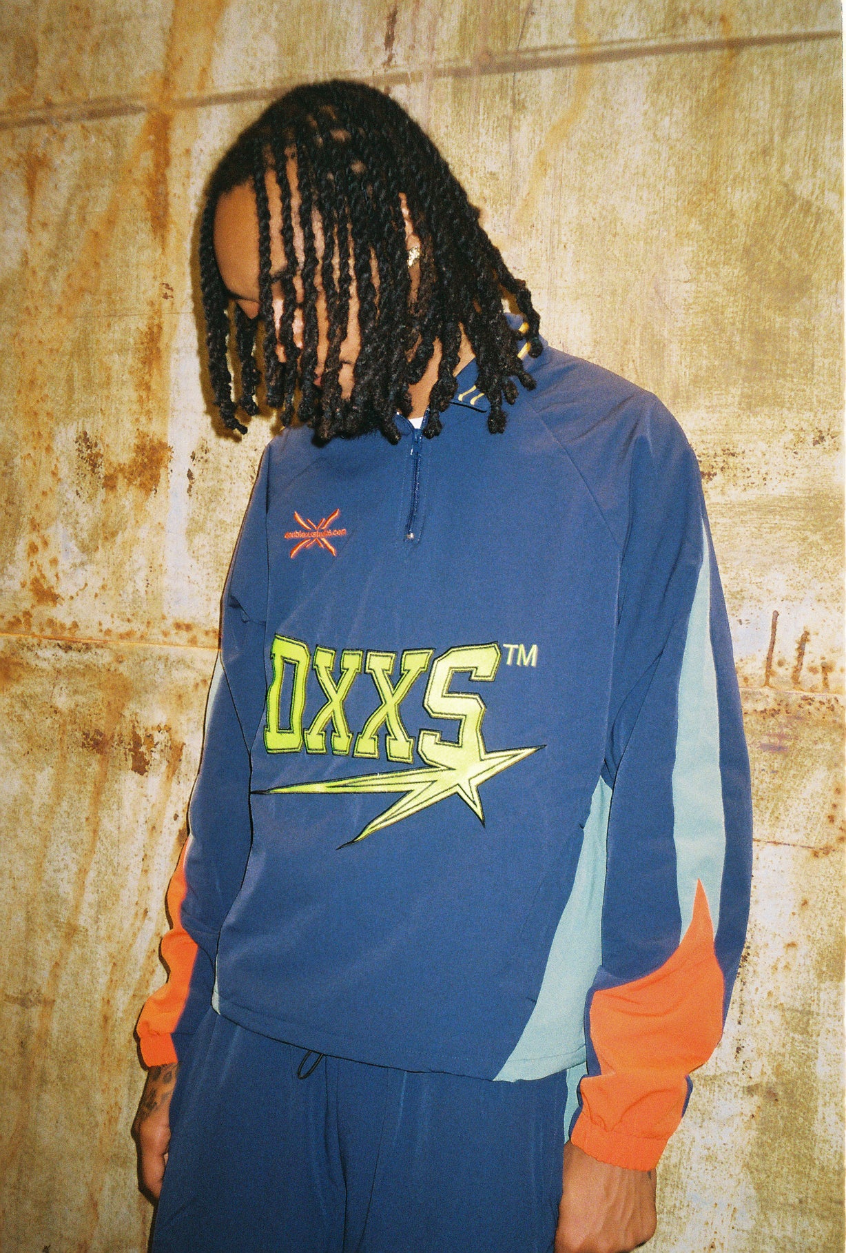 “Cannon” Star Comet Logo Nylon Track Jacket