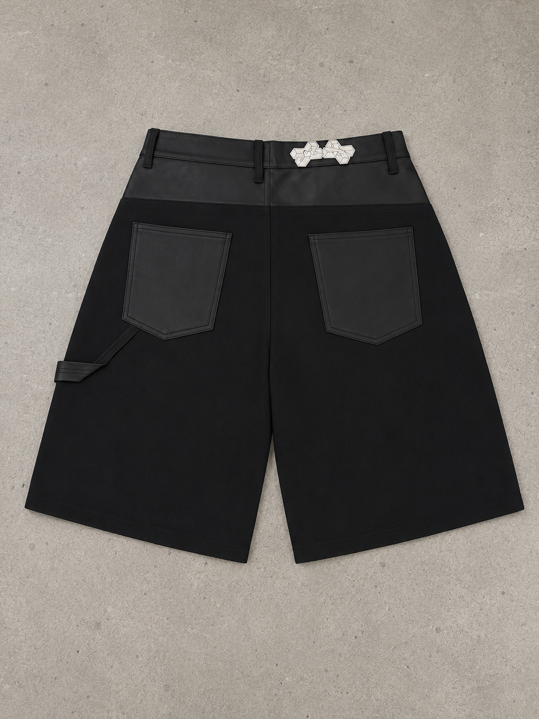 Denim Leather Short