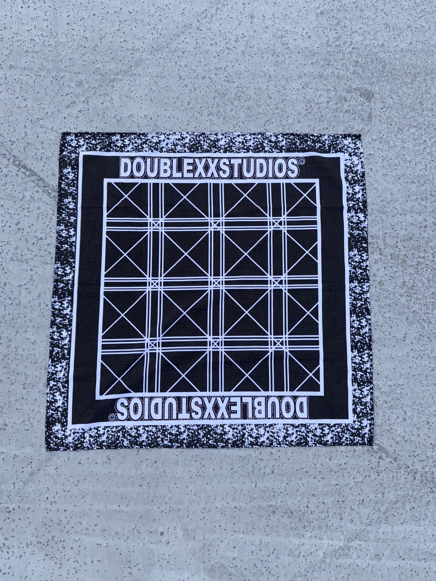 Black Rhinestone Bandana