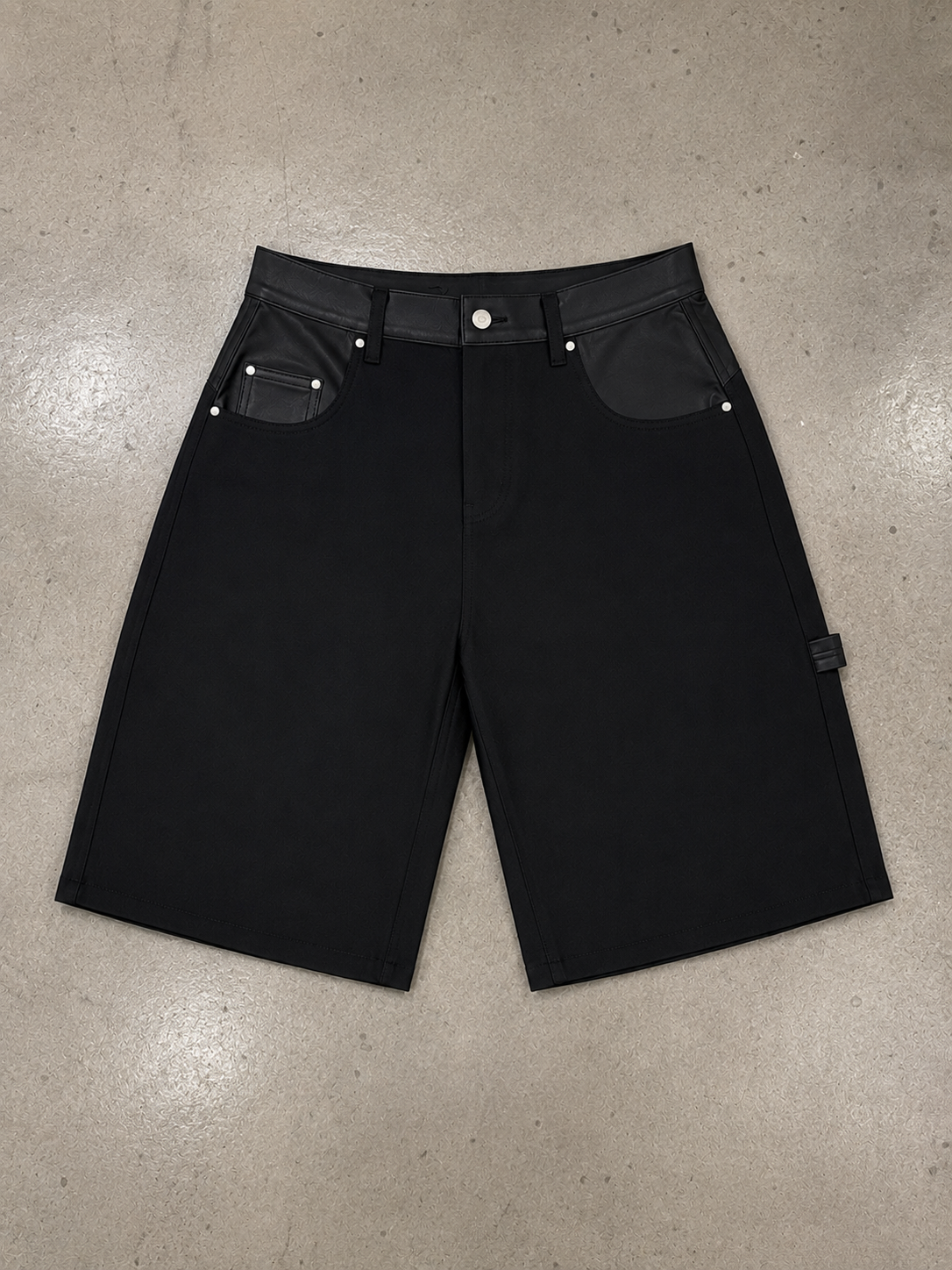Denim Leather Short