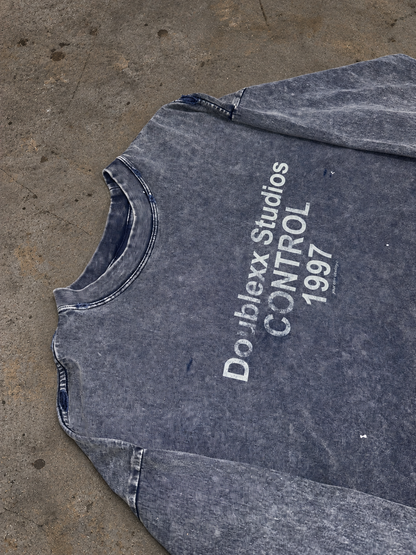 “Storm blue” Vintage wash long sleeve