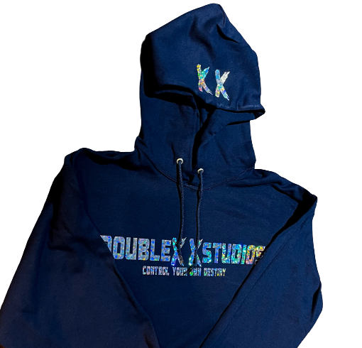 Navy Holographic Hoodie